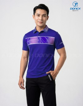 Áo thể thao nam MC-9158-09-01 Tím phối trắng